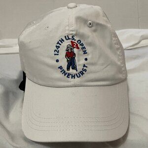 NEW AHEAD Lightweight Golf Cap Hat 124TH U.S. OPEN PINEHURST Adjustable White